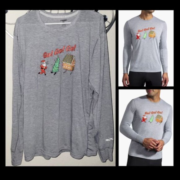 XXL Mens Brooks Run Merry Go Shirt - Picture 1 of 3